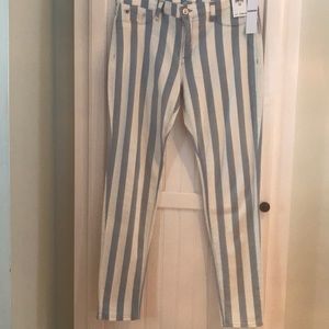 Hudson striped skinny jeans